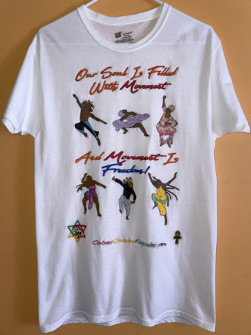 A custom-designed T-shirt that is unique and one-of-a-kind.