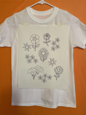 Flowers Flowers Outline Design for children to paint