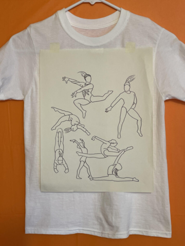 Gymnastics Gymnastics Outline Design for children to paint