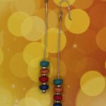 Earrings- Multi Color Wood Rondelle Beads. Silver Metal Rondelle Beads. Approx. length: 3 3/4 inches. .925 Sterling Silver Earwire. Pronounced: OH-loo-me-deh Origin: Yoruba Meaning: My God Has Arrived