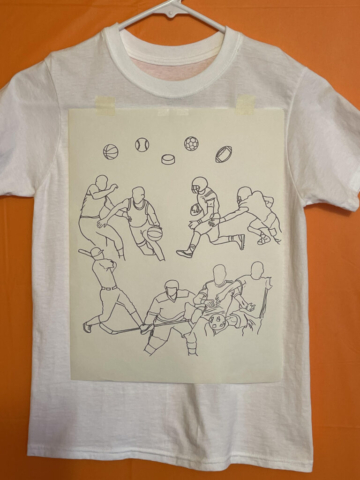 Sports Sports Outline Design for children to paint