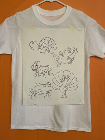 Turtle Turtle Outline Design for children to paint